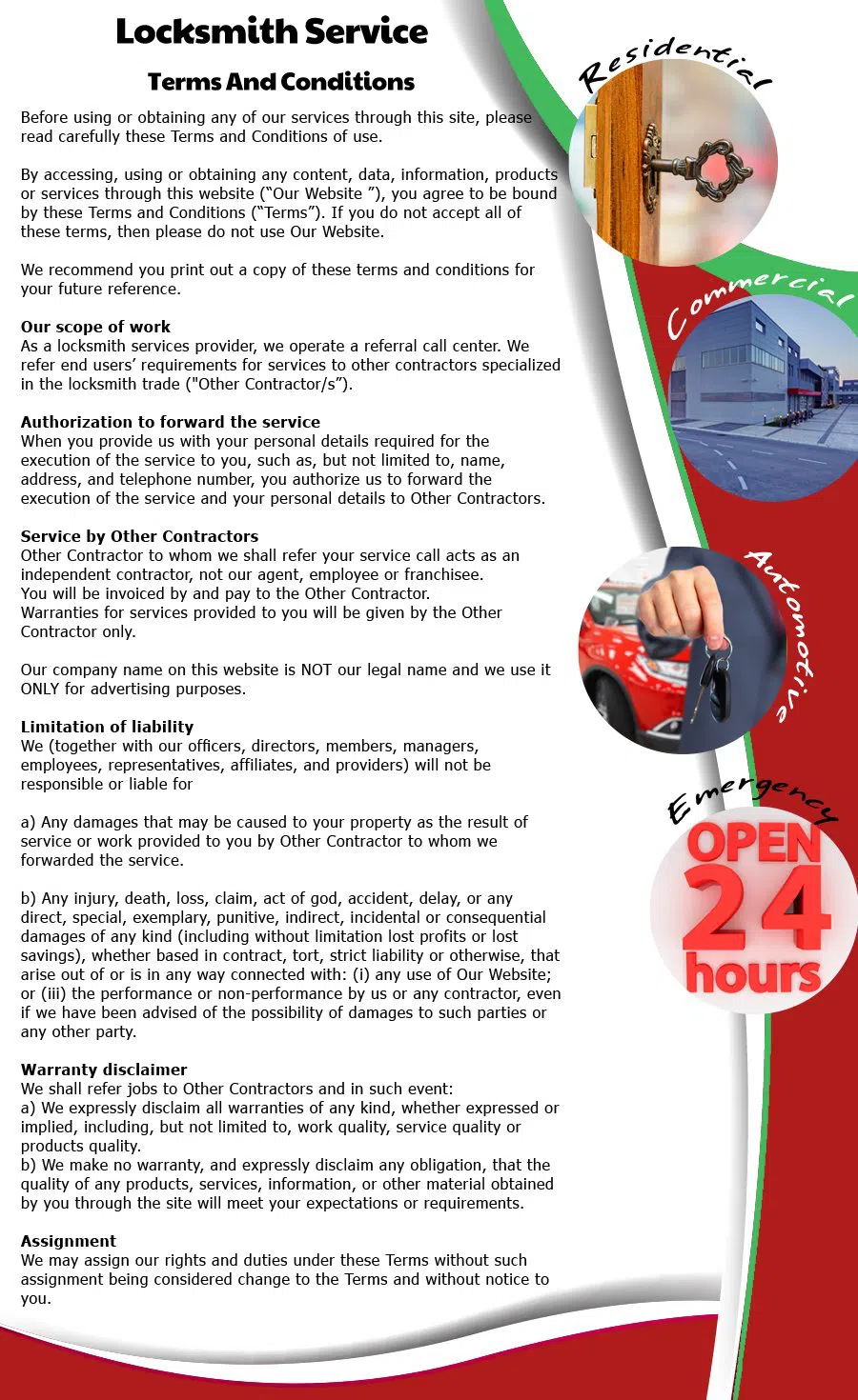 Central NC Locksmith Store, Central, NC 919-299-0472 - Terms-and-conditions-9